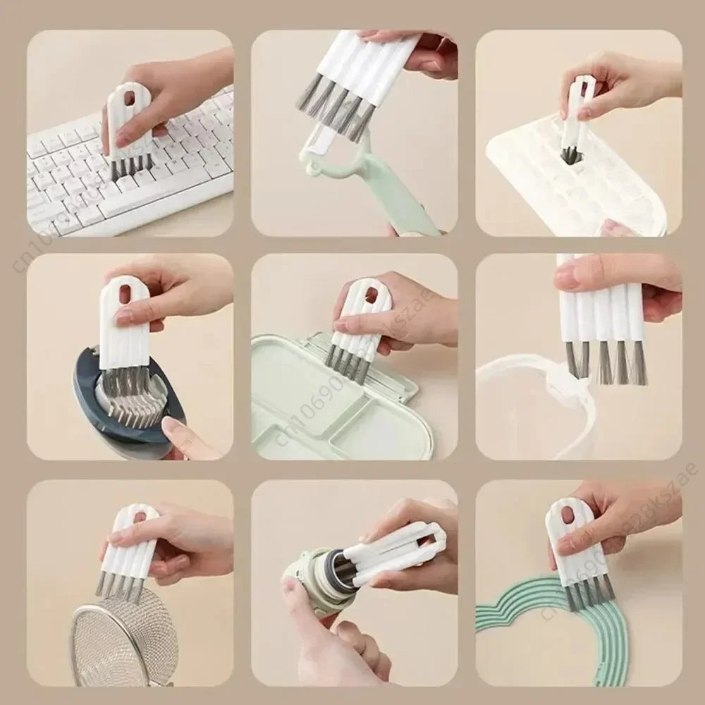 Multifunctional Flexible Gap Cleaning Brush Multi-Function Cup Brush Soft Brush Keyboard Cleaner Household Car Cleaning Tool
