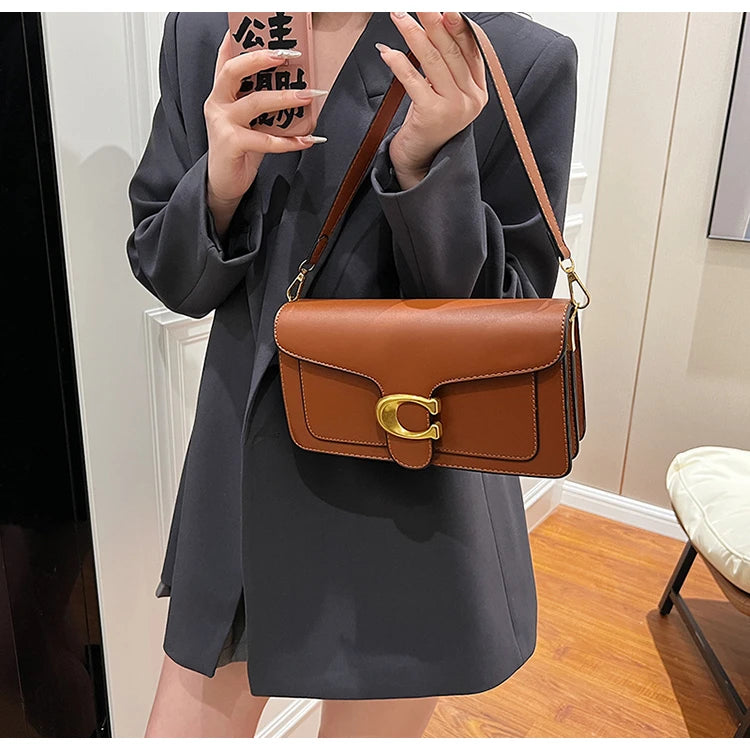 Ladies Leather Handbag Crossbody Bag Elegant Shoulder Strap Classic Design From Famous Designer Luxury Brand