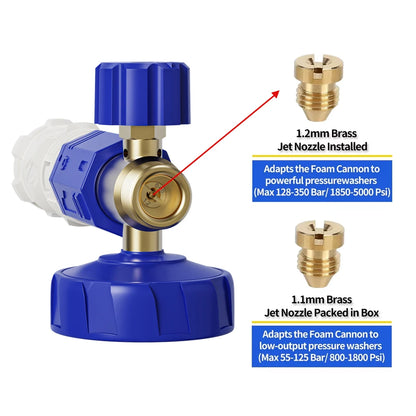 ROUE Snow Foam Lance Foamer Cannon Gun Soap Foam Generator High Pressure Car Washer Accessories For Karcher Nilfisk Parkside WAP