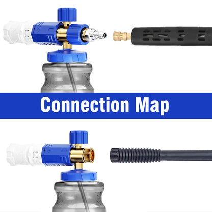 ROUE Snow Foam Lance Foamer Cannon Gun Soap Foam Generator High Pressure Car Washer Accessories For Karcher Nilfisk Parkside WAP