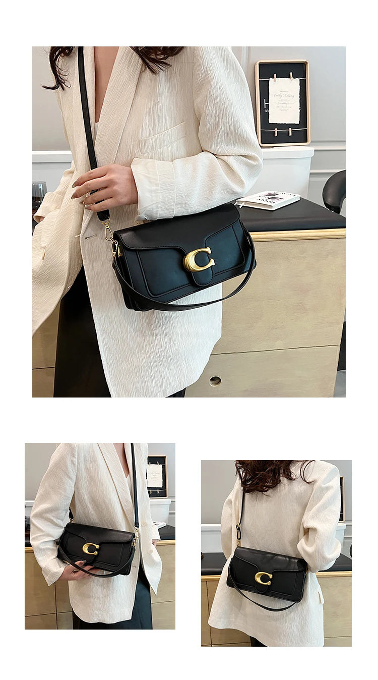 Ladies Leather Handbag Crossbody Bag Elegant Shoulder Strap Classic Design From Famous Designer Luxury Brand