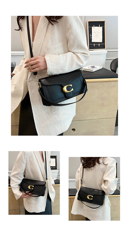 Ladies Leather Handbag Crossbody Bag Elegant Shoulder Strap Classic Design From Famous Designer Luxury Brand