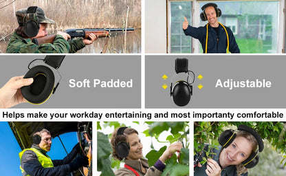 Electronic Headphone 5.0 Bluetooth Earmuffs Hearing Protection Headphones for Music Safety Noise Reduction Charging