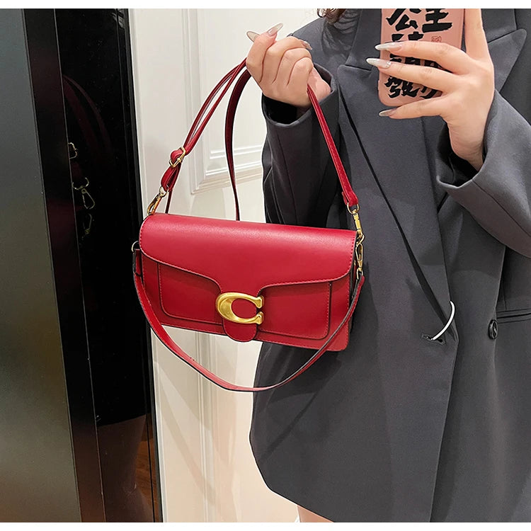 Ladies Leather Handbag Crossbody Bag Elegant Shoulder Strap Classic Design From Famous Designer Luxury Brand