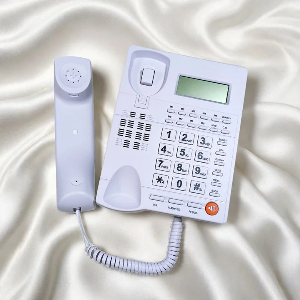 Desk Corded Telephone With Display For Home/Hotel/Office Support Music On Hold Landline Phone Corded B
