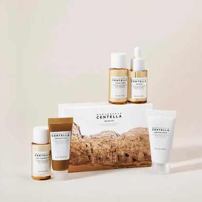 CENTELLA Facial Skinccare Kit Whitening Cream Toner Cleansing Oil Cleanser Set 5Pcs Portable Snowgrass Travel Set Skin Care