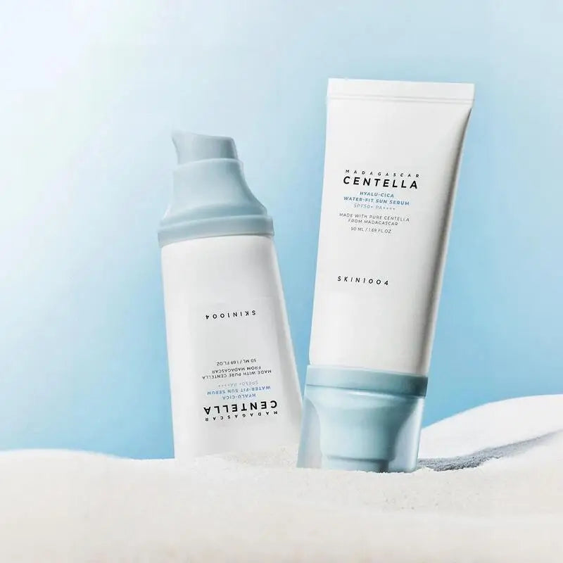 Skin1004 Korean Skincare Centella Sun Serum SPF50+ - Hyaluronic Acid UV Protection, Sensitive Skin
