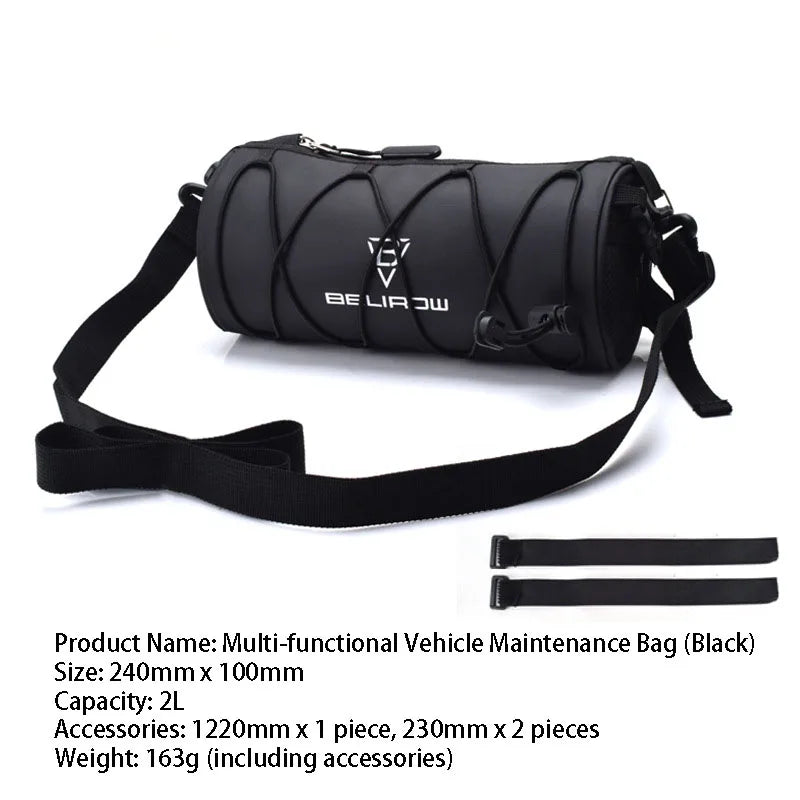 2L 5L Bike Handlebar Bag, Bicycle Front Bag Shoulder Bag Storage Bag with Shoulder Strap for Road Mountain Bike Cycling Travel