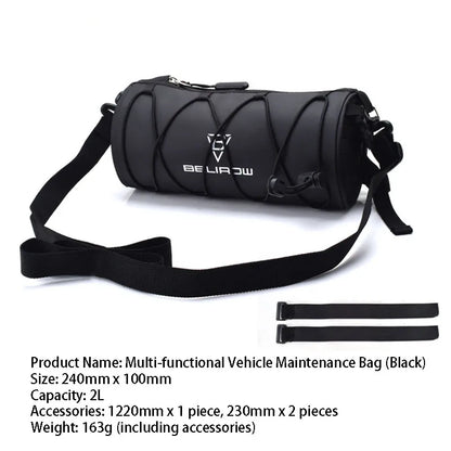 2L 5L Bike Handlebar Bag, Bicycle Front Bag Shoulder Bag Storage Bag with Shoulder Strap for Road Mountain Bike Cycling Travel