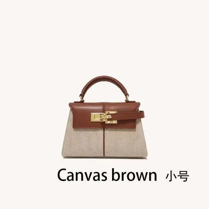 2025 Trapezoidal Leather Women's Bag Versatile Fashion Niche Handbag Top-handle Bags на сумки плечо кожаная sac de luxe femme